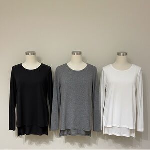 Theory Ailer ST Long Sleeve Tshirt in Cotton Blend size small